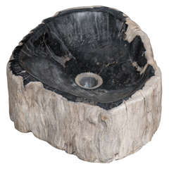 A Petrified Wood Sink - SOLD