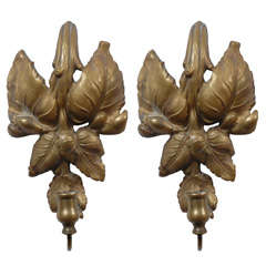 Antique Brass Candle Sconces