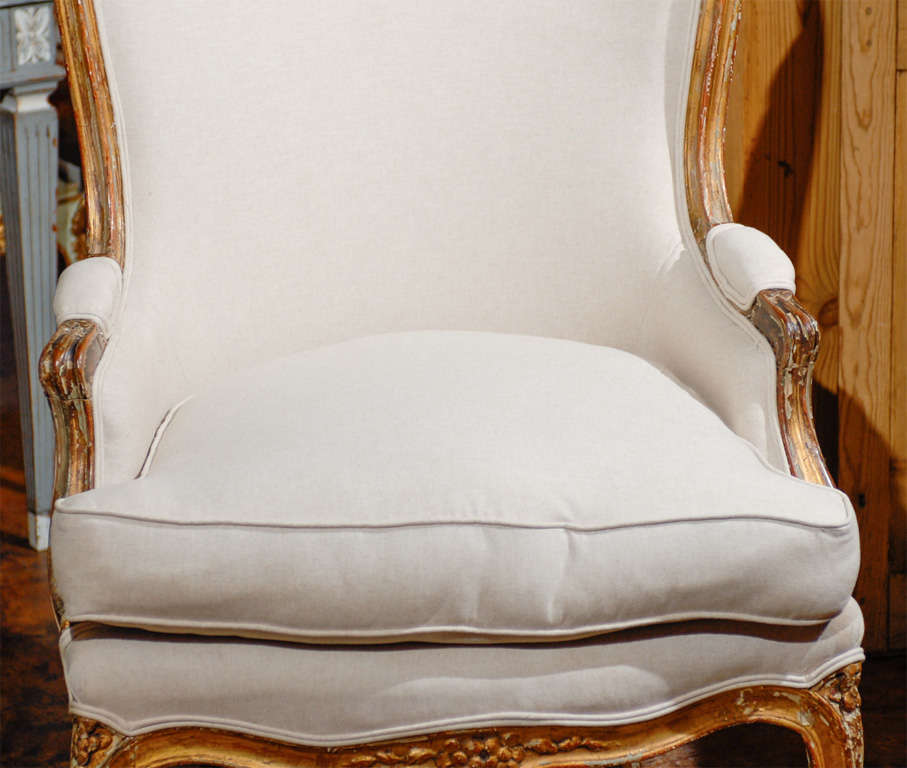 19th Century French Giltwood Bergere