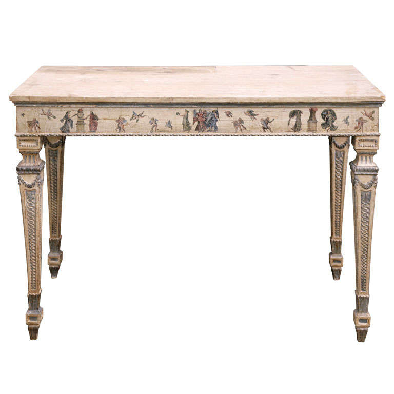 A pair of Italian Neo Classical Console Tables For Sale