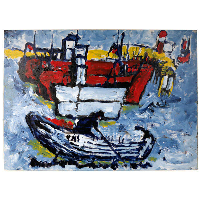 Harbour of IJmuiden, Anton Heyboer For Sale