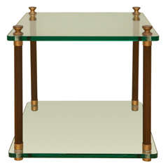 Two- Tiered Glass Side Table