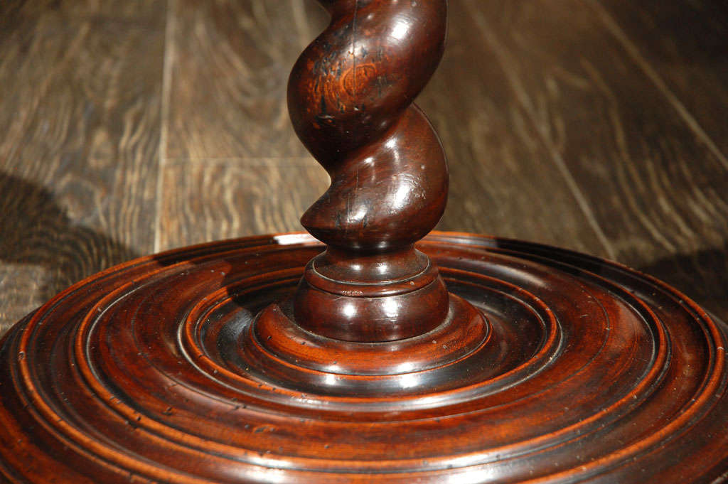 French Barley Twist Pedestal Table, Circa 1780 1