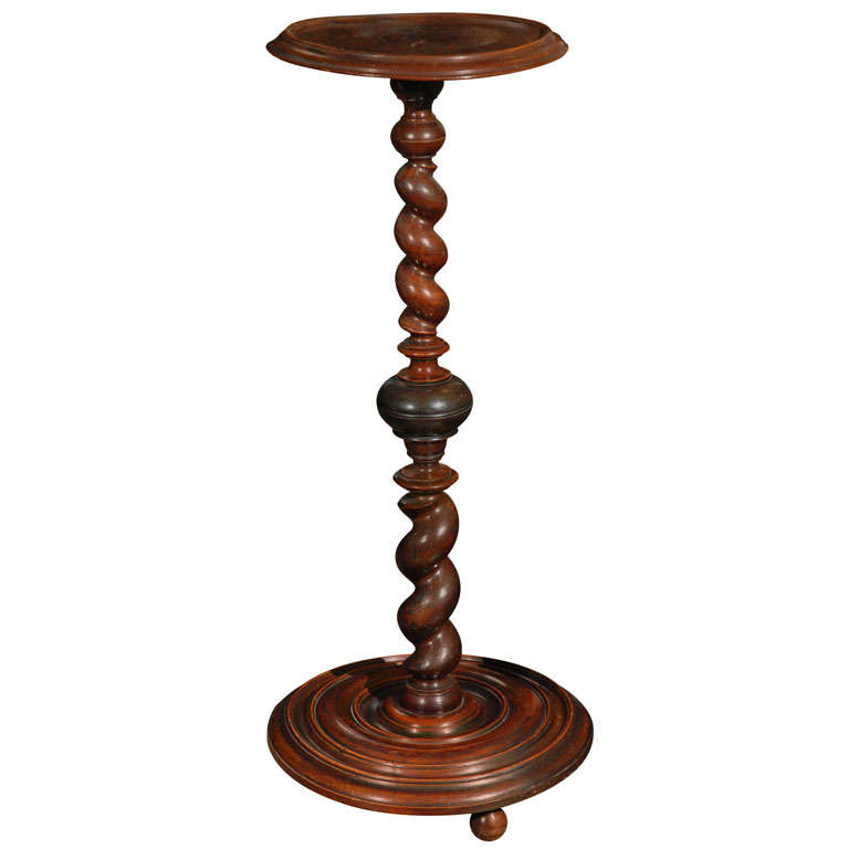 French Barley Twist Pedestal Table, Circa 1780
