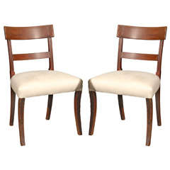Pair of Regency Side Chairs in Mahogany, Circa 1820