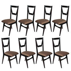 Set of 8 Dining Chairs in the Style of Ico Parisi