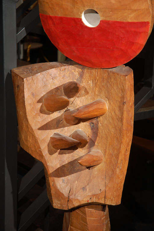 20th Century Abstract Wood Sculpture