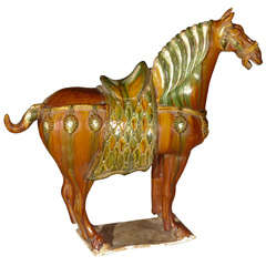 Chinese Glazed Terracotta Tang Horse