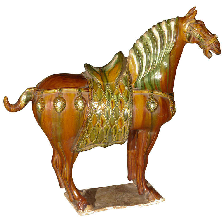 Chinese Glazed Terracotta Tang Horse at 1stdibs