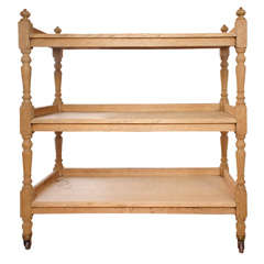 Victorian Bleached Oak Etagere