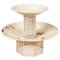 Wiener Werkstatte Style Pierced Metal Compote 11