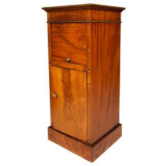 French mahogany marble topped night stand