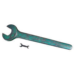 huge green wrench