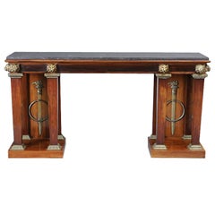 Regency Style Console Table With Marlbe Top