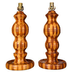 Pair Of Folk Art Lamps Pair Of Folk Art Lamps