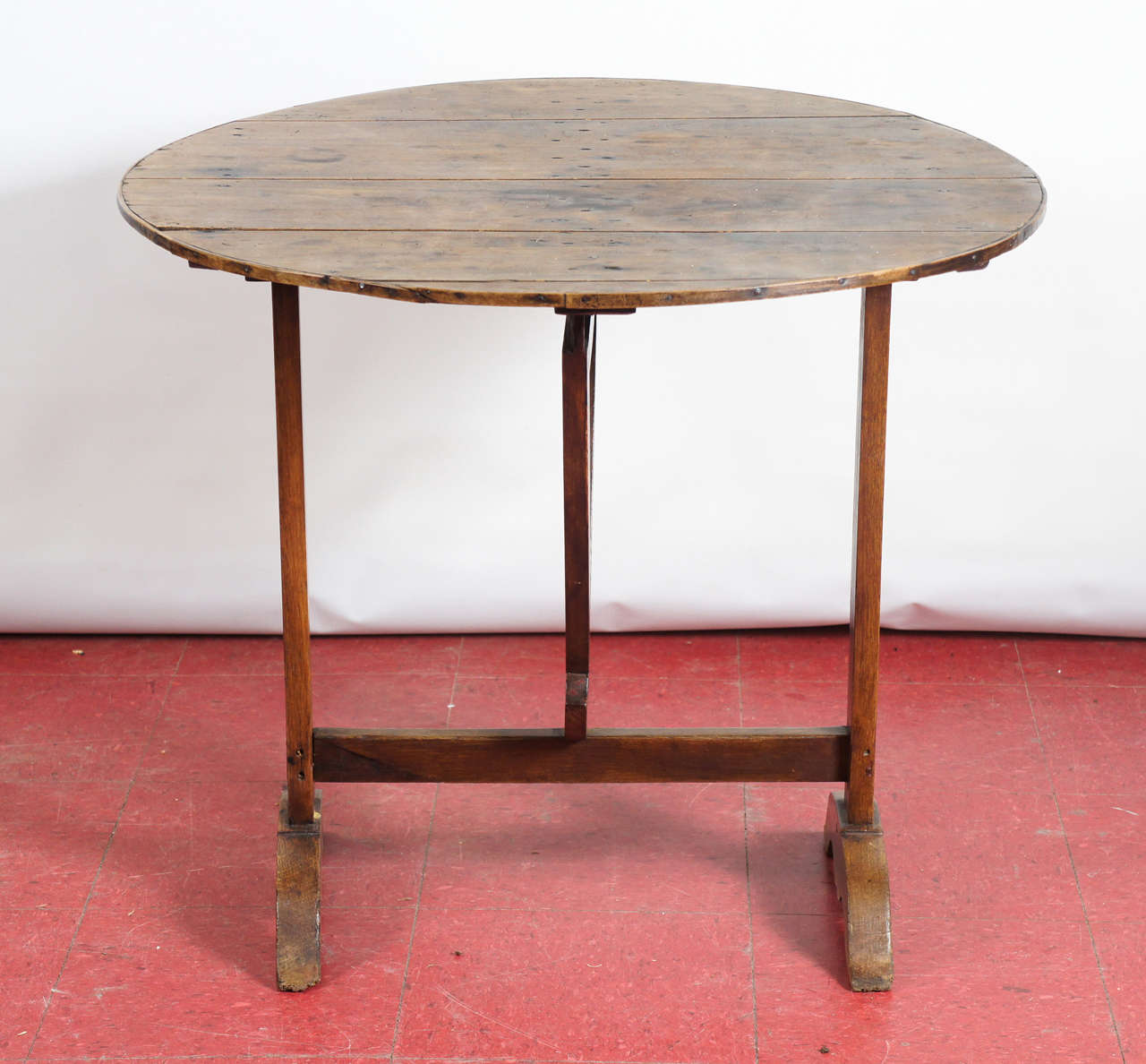 Provincial Walnut Tilt-Top Wine Tasting Table