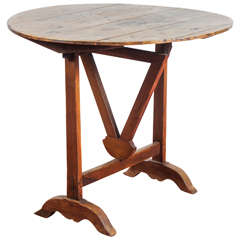 Provincial Walnut Tilt-Top Wine Tasting Table