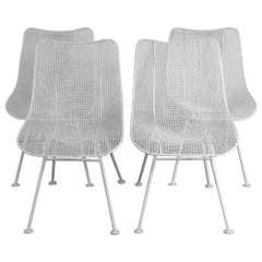 Set of Four Russell Woodard Sculptura Outdoor Side Chairs