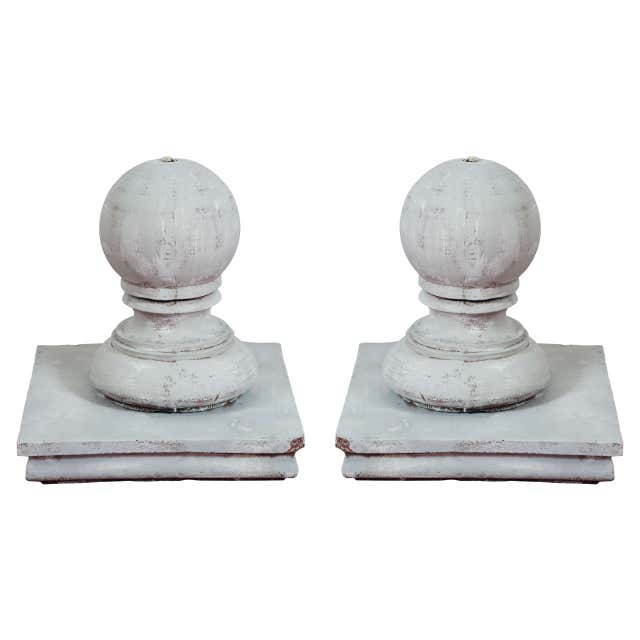 Pair of Impressive Large Gate Pier Finials at 1stDibs