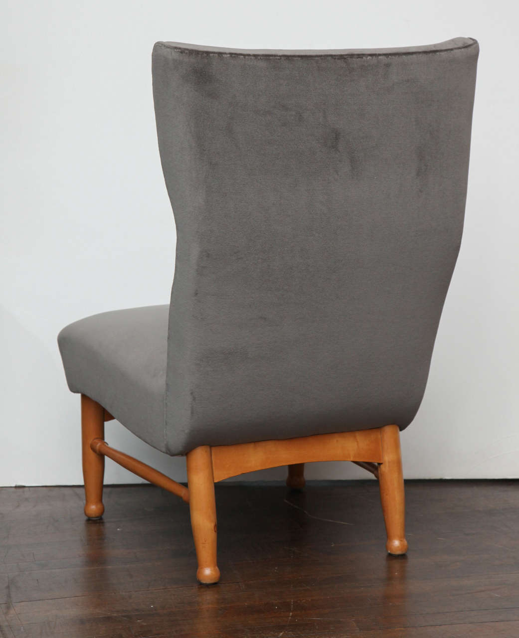 High-Back Slipper Chair by NK, Sweden 1