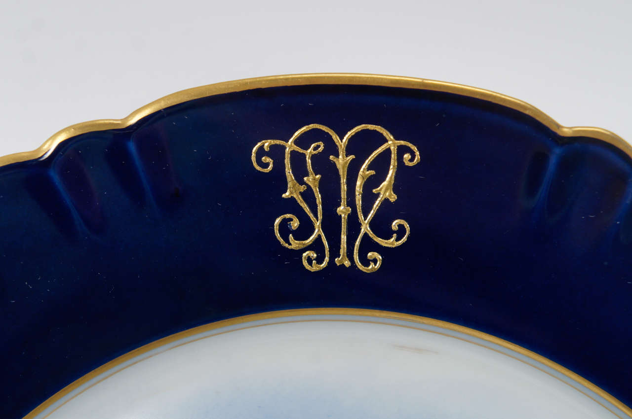 Superb Set of Twelve Salviati Hand-Painted Dessert Plates-Scenes of Venice For Sale 2