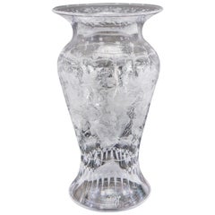 Vase de 14 pouces, signé Sinclaire, gravé au tour