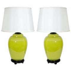 Pair of Glass Lamps