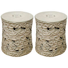 Pair of Ceramic Garden Stools