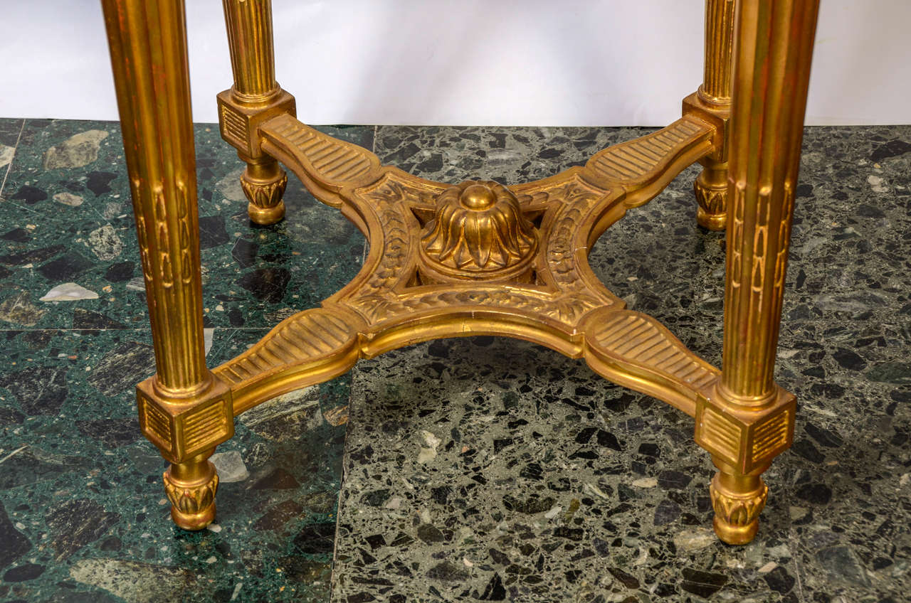 Louis XVI Round Gilded Wood Table For Sale