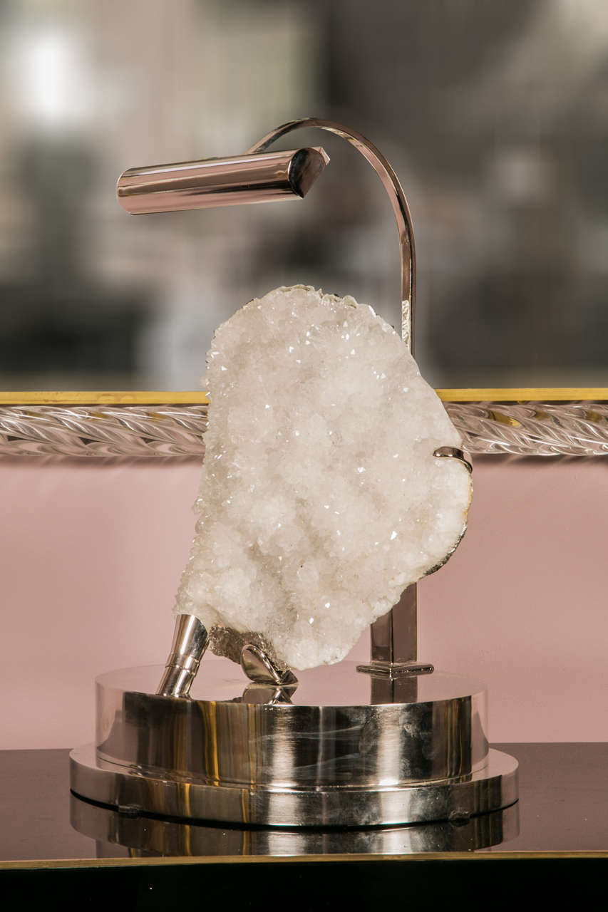 Beautiful Rock Crystal Lamp For Sale 1
