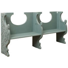 Painted Flemish Renaissance Bench