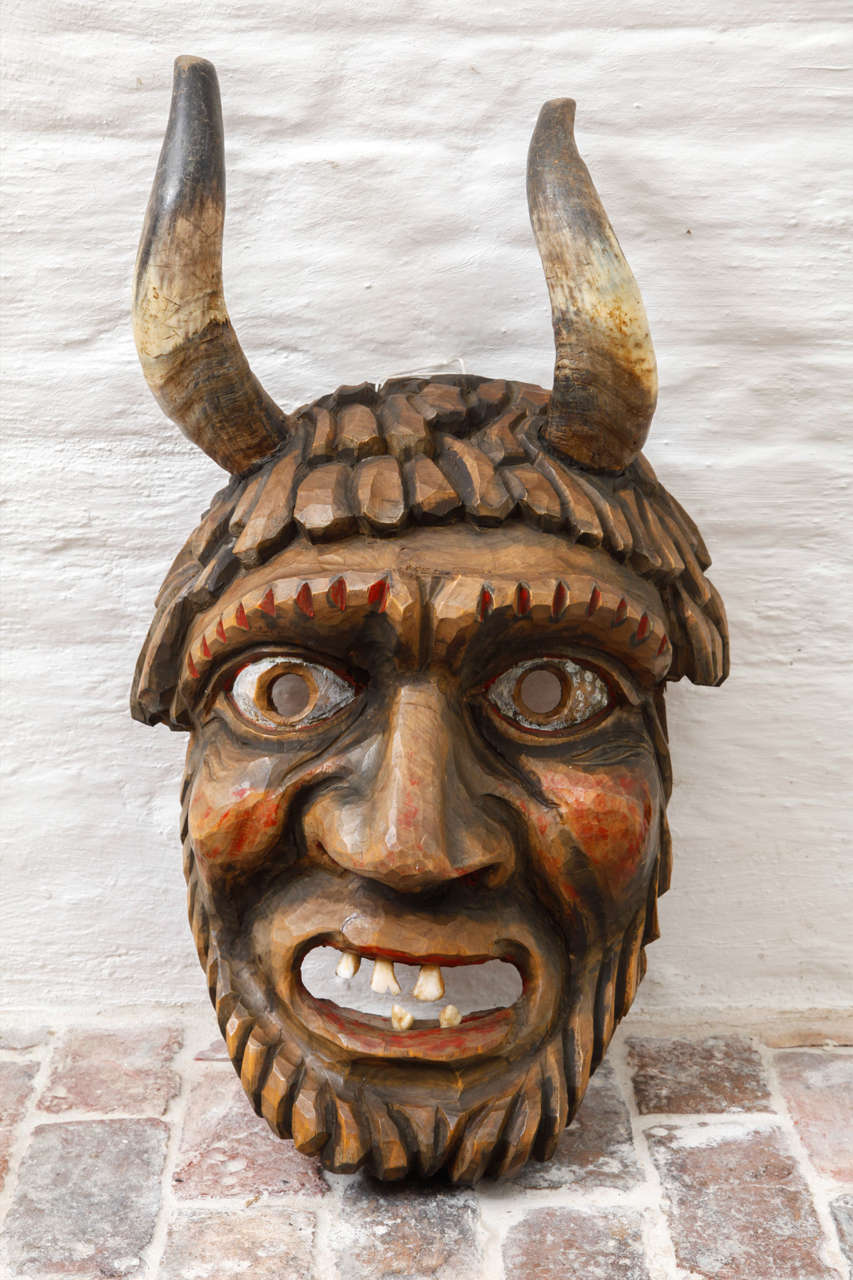 Krampus, Swiss Folk Art Mask