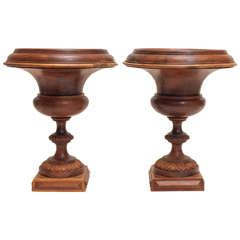 Pair of French Charles X Treen Tazzas