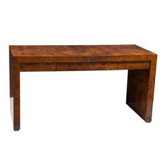 Burr Walnut desk, 3 drawers
