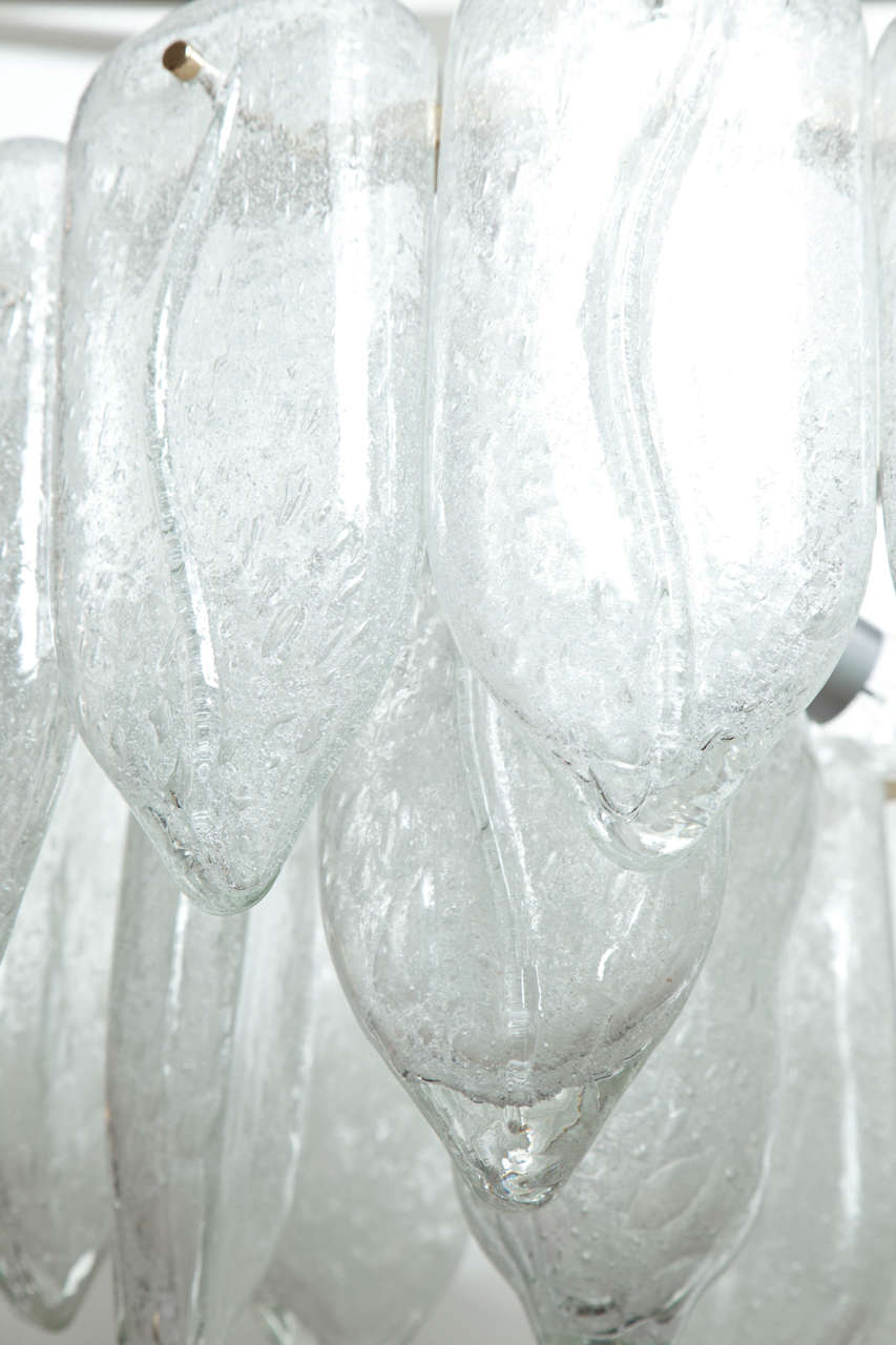 Modern Peleguso Murano Glass Petal Chandelier