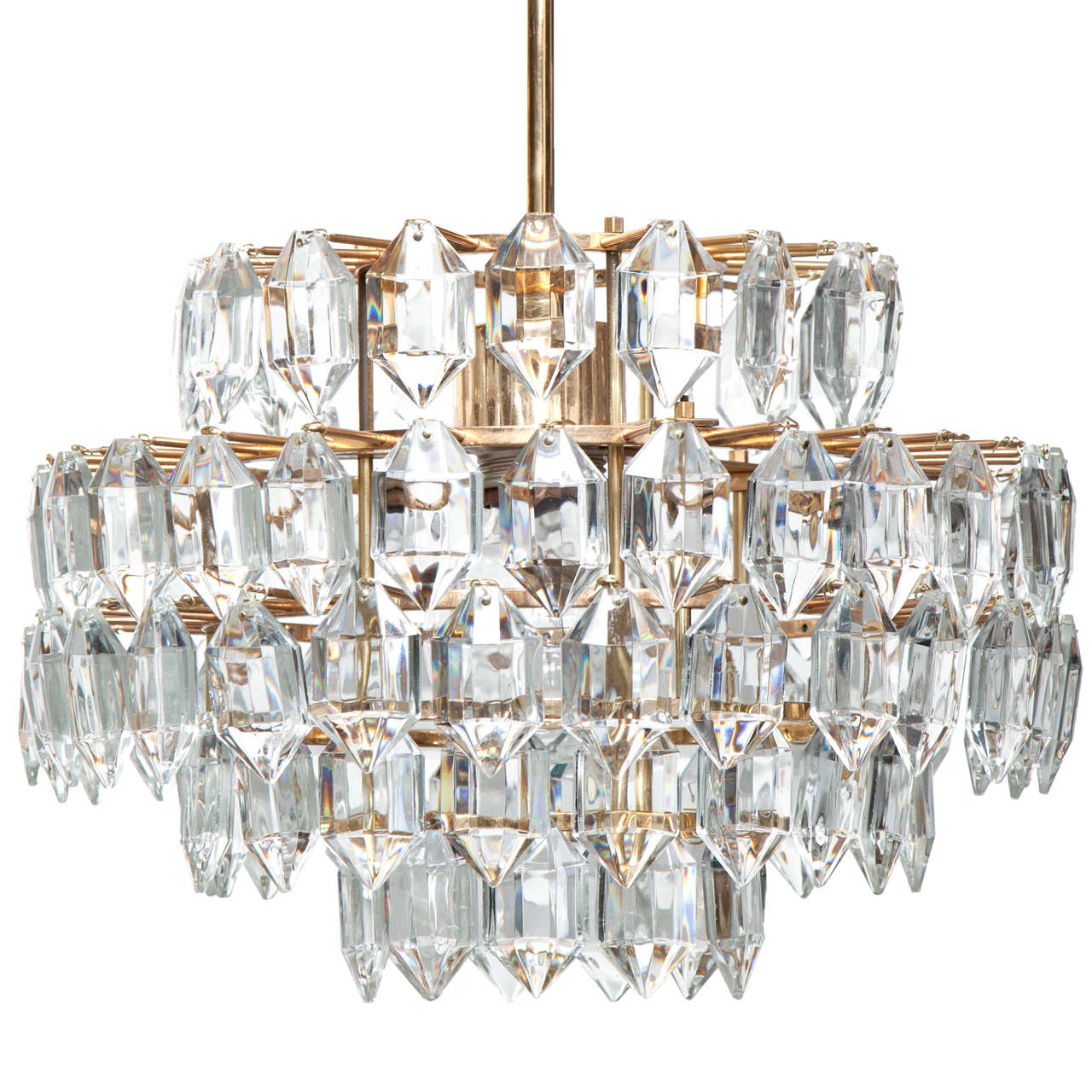 Five-Tier Crystal Prism Chandelier by Bakalowits and Sohne