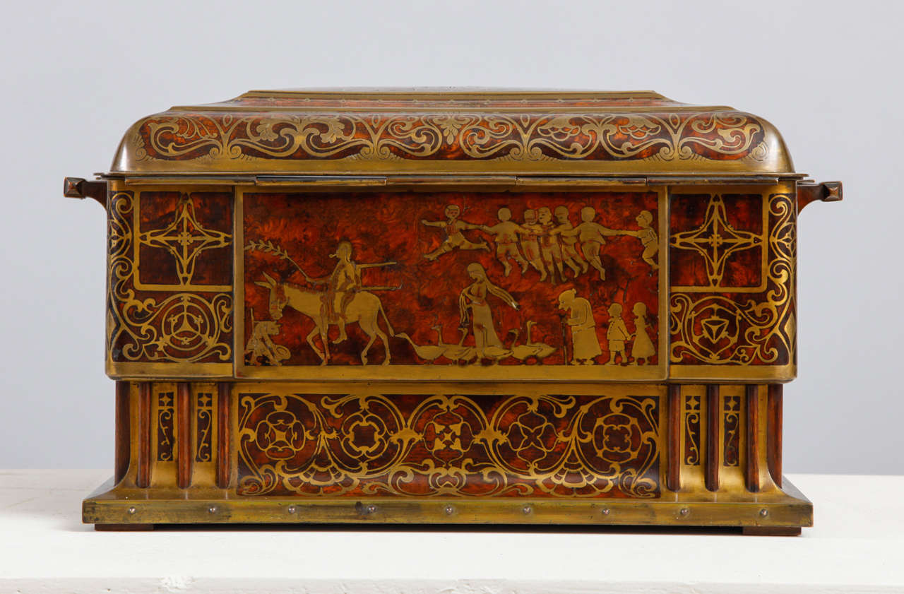 Art Nouveau Table Casket by Erhard & Söhne In Good Condition For Sale In Brussels & Antwerp, BE