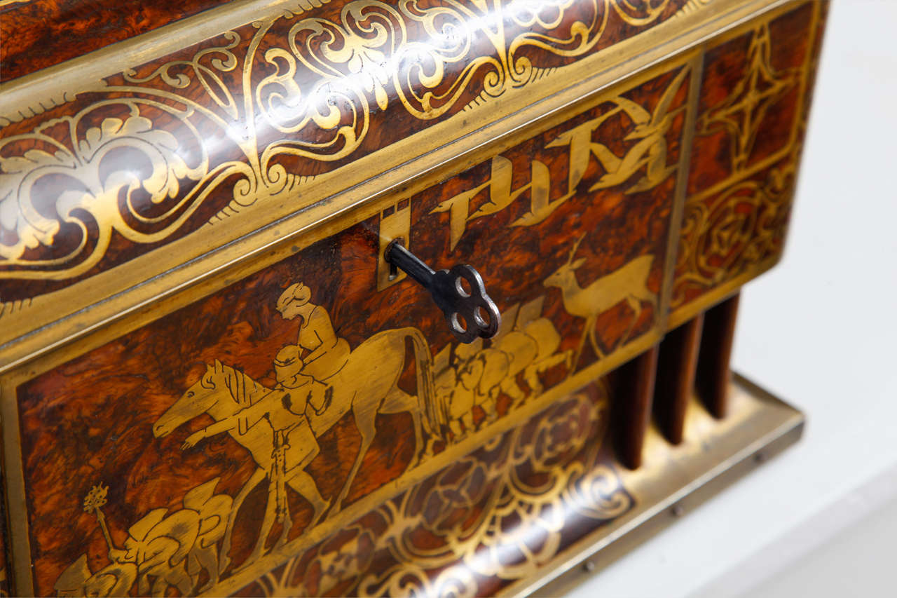 Birch Art Nouveau Table Casket by Erhard & Söhne For Sale