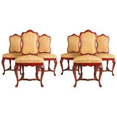 Set of Six Italian Dining Room Chairs
