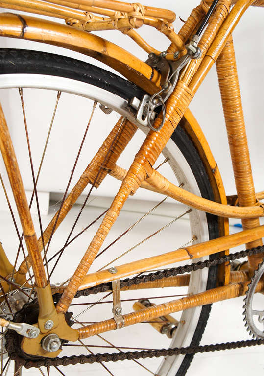 Rattan Covered Bicycle at 1stdibs