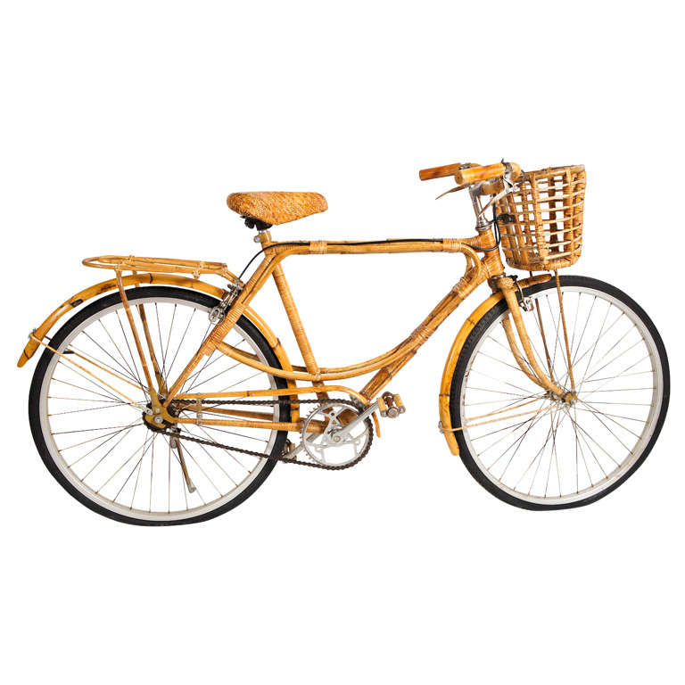 Rattan Covered Bicycle at 1stdibs