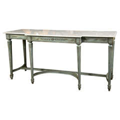 Vintage French Louis XVI Style Painted Console Table by Jansen