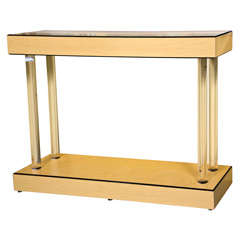 Art Deco Style Console Table Lucite Pedestals