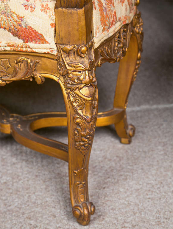 French Louis XV Style Gilt Bench by Jansen In Good Condition In Stamford, CT