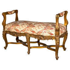 French Louis XV Style Gilt Bench by Jansen 9