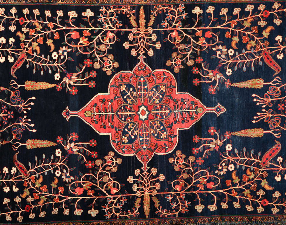 Sarouk Farahan Antique 1880s Persian Sarouk Fereghan Runner Rug, 7x17