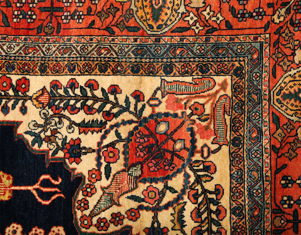 Antique 1880s Persian Sarouk Fereghan Runner Rug, 7x17 In Excellent Condition In New York, NY