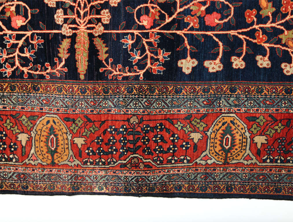 Wool Antique 1880s Persian Sarouk Fereghan Runner Rug, 7x17