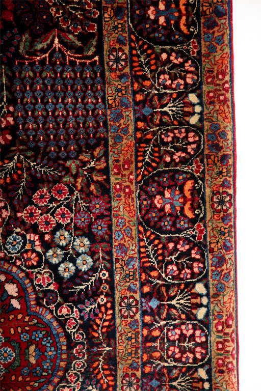 Antiker persischer Amoghli-Teppich aus den 1890er Jahren, Wolle, 5' x 8' (Pflanzlich gefärbt) im Angebot