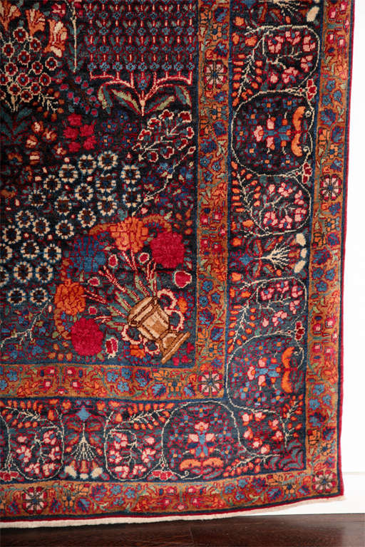 Tabriz Antique 1890s Persian Amoghli Rug, Wool, 5' x 8' For Sale